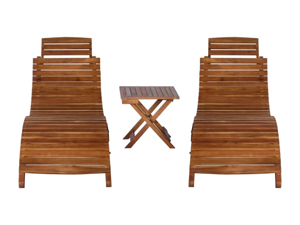 Chaise longue, 184 x 55 x 64 cm, marron