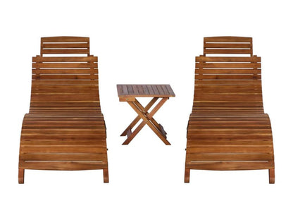 Chaise longue, 184 x 55 x 64 cm, marron