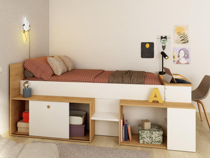 Cadre de lit, 90 x 200 cm, blanc