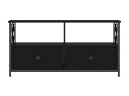 Meuble TV en bois composite, 90 x 33 x 45 cm, noir