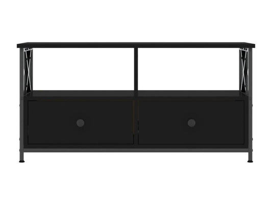 Meuble TV en bois composite, 90 x 33 x 45 cm, noir