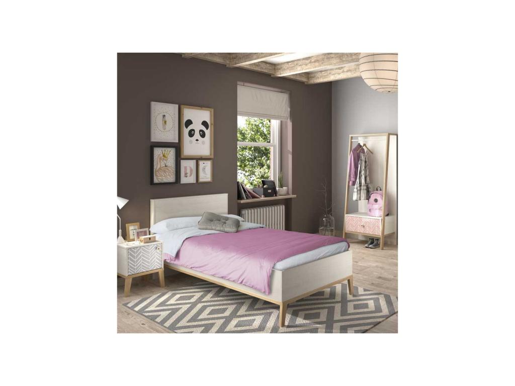 Cadre de lit, 120 x 200 cm, blanc