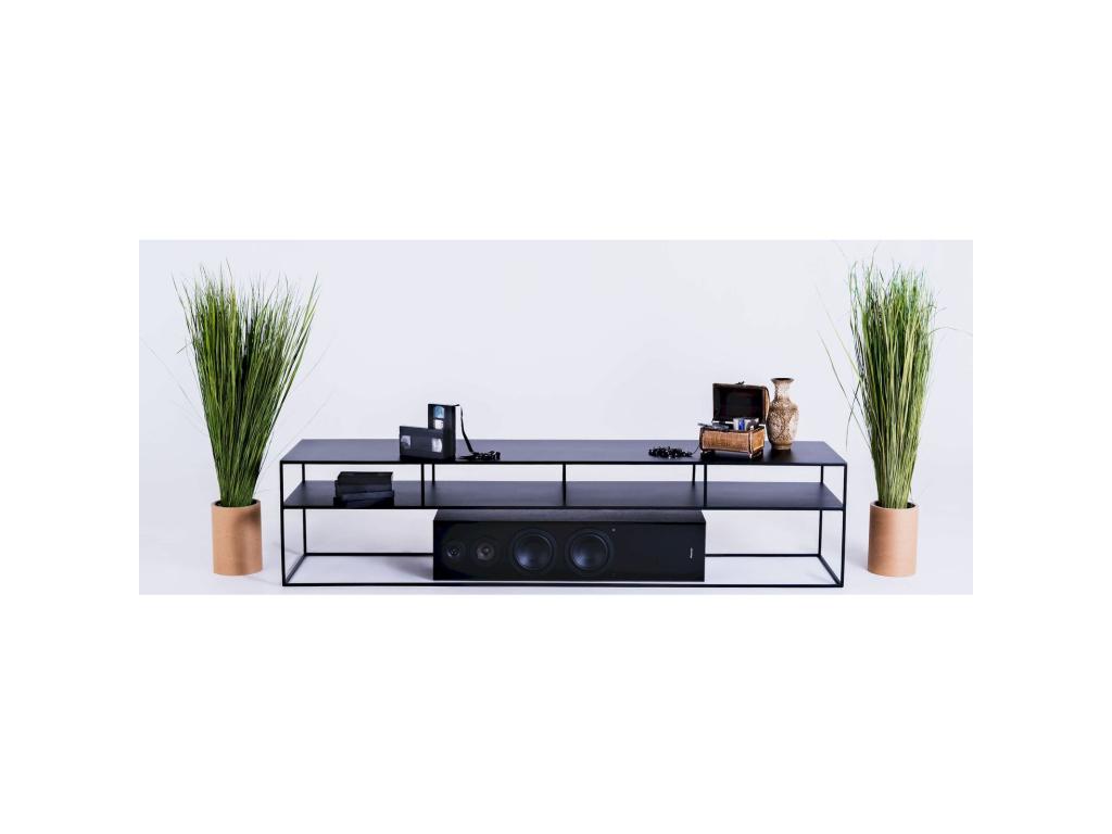 Meuble TV, 2200 x 45 x 45 cm, Noir