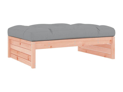 Ensemble de mobilier de jardin 2 pièces en bois massif avec coussins, marron
