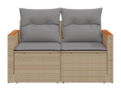 Canapé en résine tressée beige