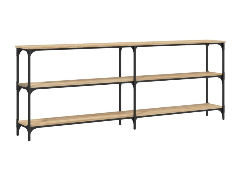 Table en bois composite, 200 x 29 x 75 cm, marron