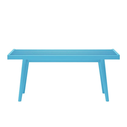 Banc d'entrée simple en bois de style Mid-Century, Plank and Beam - 41,3 cm L x 16,5 cm l x 17,5 cm H