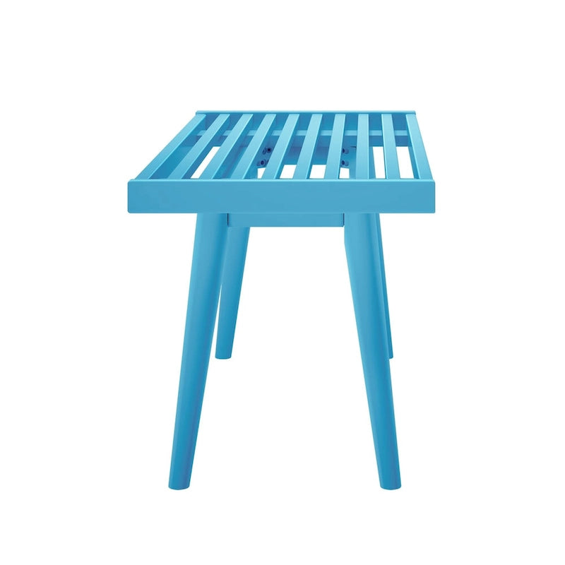 Banc d'entrée simple en bois de style Mid-Century, Plank and Beam - 41,3 cm L x 16,5 cm l x 17,5 cm H