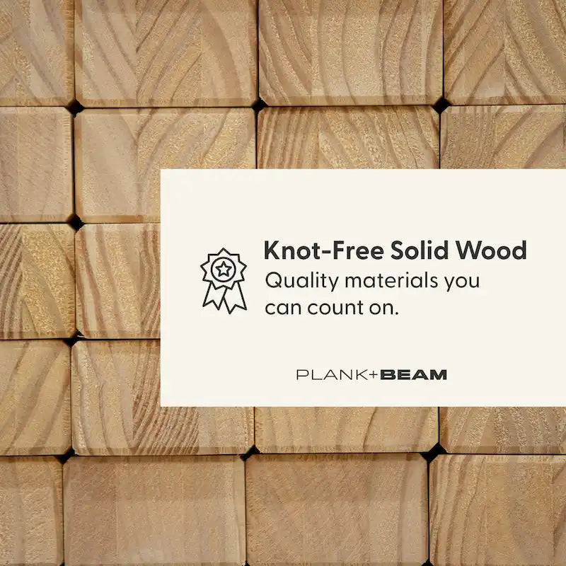 Banc d'entrée simple en bois de style Mid-Century, Plank and Beam - 41,3 cm L x 16,5 cm l x 17,5 cm H