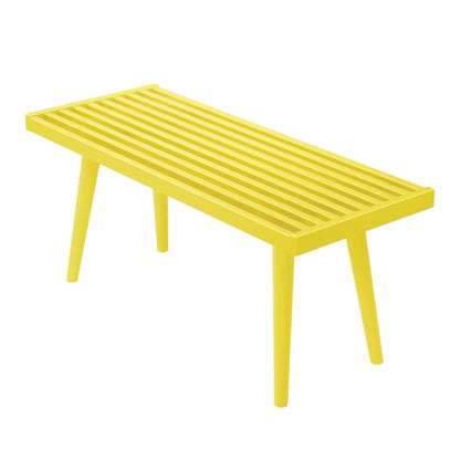 Banc d'entrée simple en bois de style Mid-Century, Plank and Beam - 41,3 cm L x 16,5 cm l x 17,5 cm H