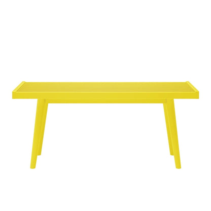 Banc d'entrée simple en bois de style Mid-Century, Plank and Beam - 41,3 cm L x 16,5 cm l x 17,5 cm H
