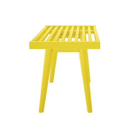 Banc d'entrée simple en bois de style Mid-Century, Plank and Beam - 41,3 cm L x 16,5 cm l x 17,5 cm H