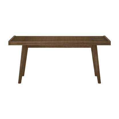 Banc d'entrée simple en bois de style Mid-Century, Plank and Beam - 41,3 cm L x 16,5 cm l x 17,5 cm H
