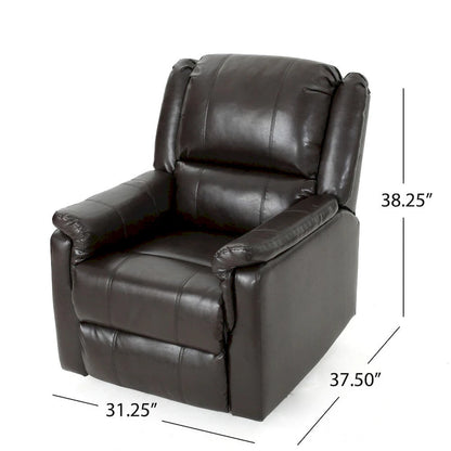 Fauteuil inclinable pivotant et coulissant Jennette en similicuir de Christopher Knight Home