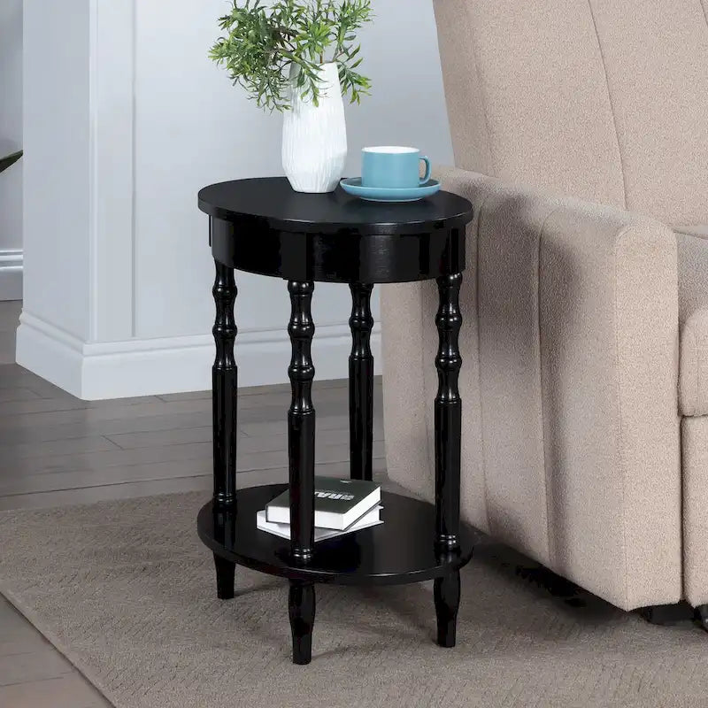 Convenience Concepts Classic Accents Brandi Oval End Table with Shelf