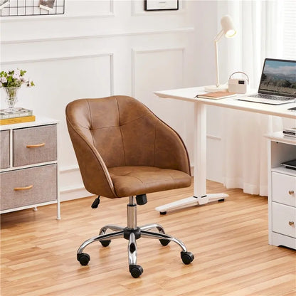 Chaise de bureau Yaheetech pour bureau à domicile, chaise d'ordinateur pivotante à 360° et réglable en hauteur
