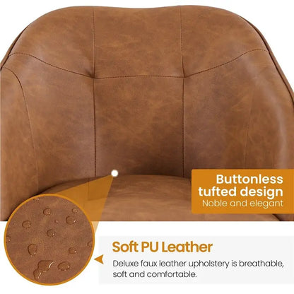 Chaise de bureau Yaheetech pour bureau à domicile, chaise d'ordinateur pivotante à 360° et réglable en hauteur