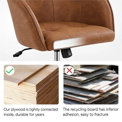 Chaise de bureau Yaheetech pour bureau à domicile, chaise d'ordinateur pivotante à 360° et réglable en hauteur