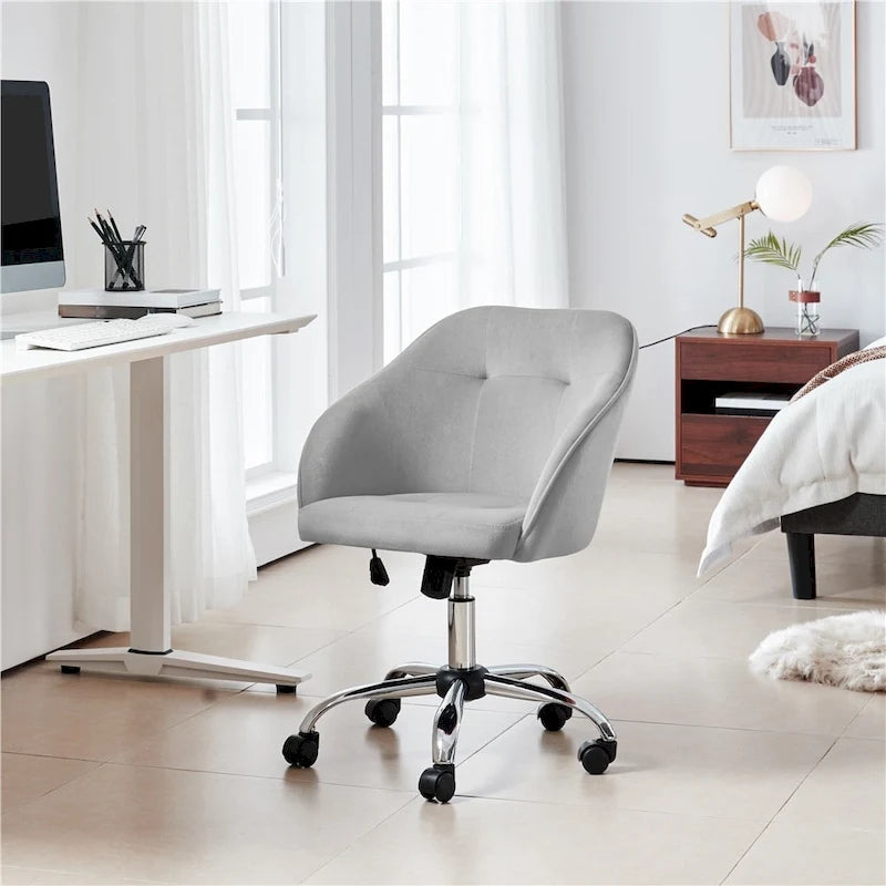 Chaise de bureau Yaheetech pour bureau à domicile, chaise d'ordinateur pivotante à 360° et réglable en hauteur