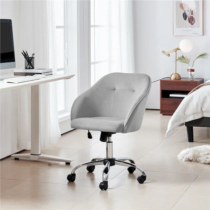 Chaise de bureau Yaheetech pour bureau à domicile, chaise d'ordinateur pivotante à 360° et réglable en hauteur