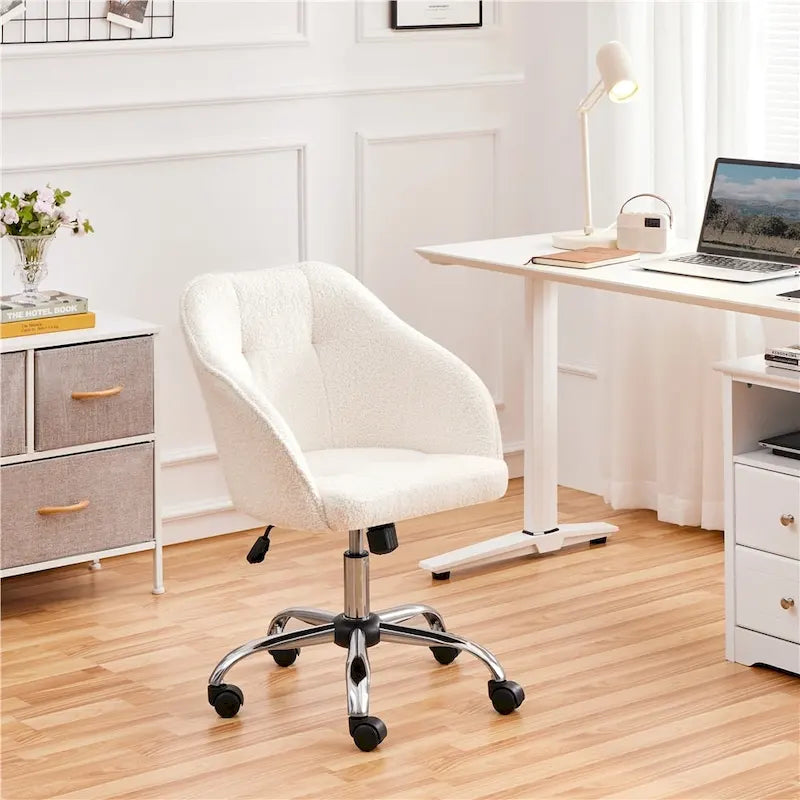 Chaise de bureau Yaheetech pour bureau à domicile, chaise d'ordinateur pivotante à 360° et réglable en hauteur