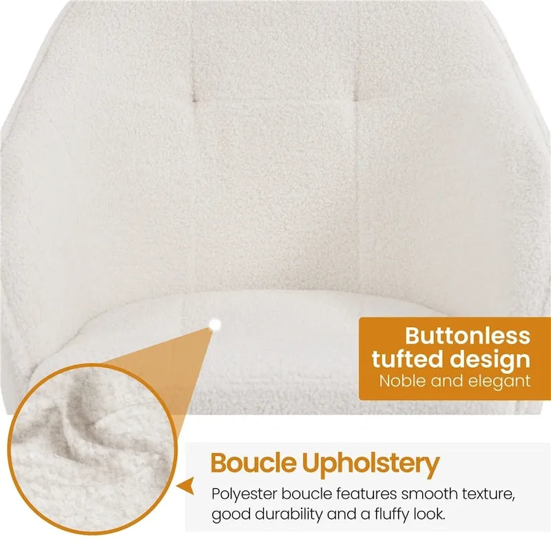 Chaise de bureau Yaheetech pour bureau à domicile, chaise d'ordinateur pivotante à 360° et réglable en hauteur