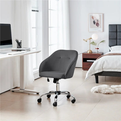 Chaise de bureau Yaheetech pour bureau à domicile, chaise d'ordinateur pivotante à 360° et réglable en hauteur