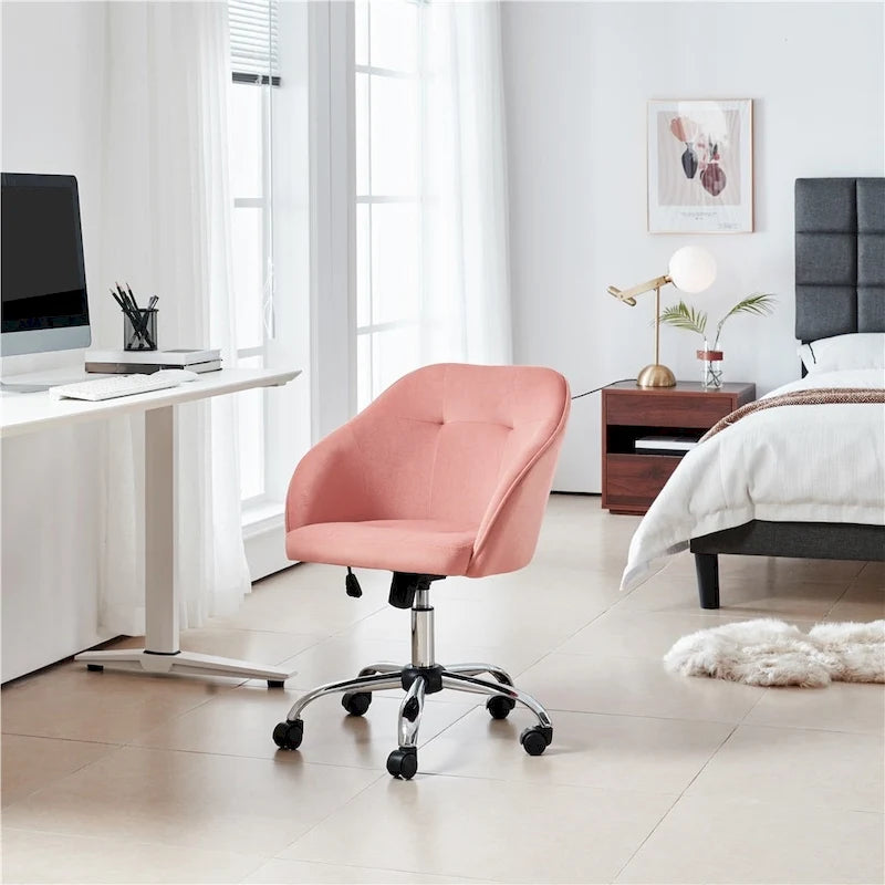 Chaise de bureau Yaheetech pour bureau à domicile, chaise d'ordinateur pivotante à 360° et réglable en hauteur