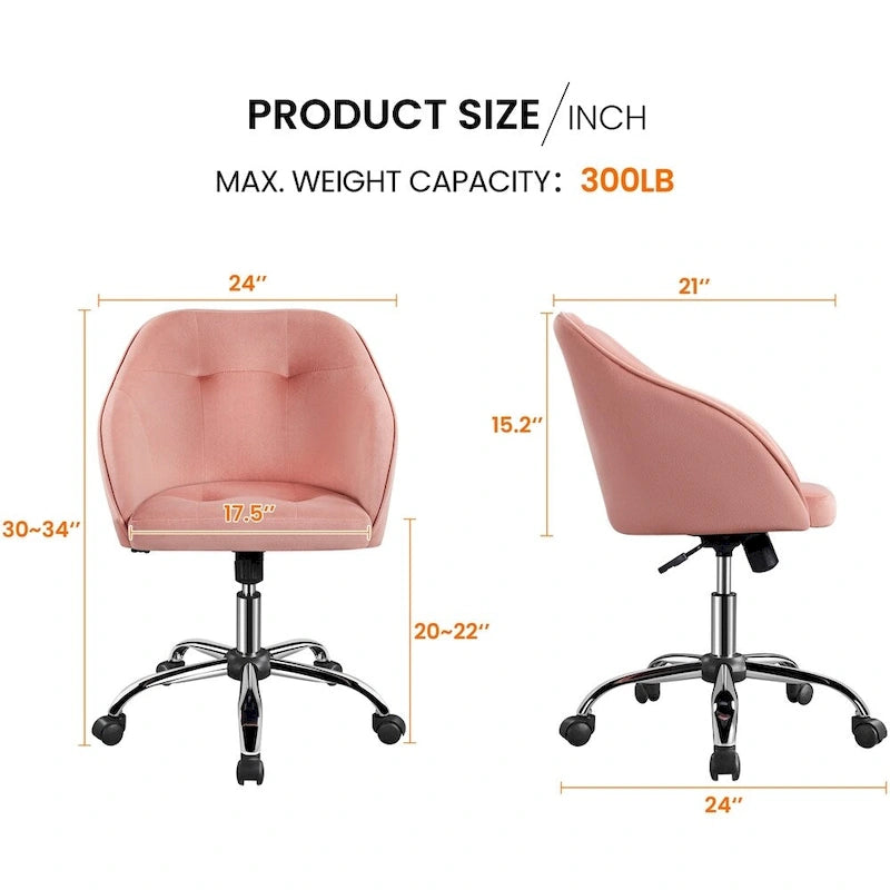 Chaise de bureau Yaheetech pour bureau à domicile, chaise d'ordinateur pivotante à 360° et réglable en hauteur