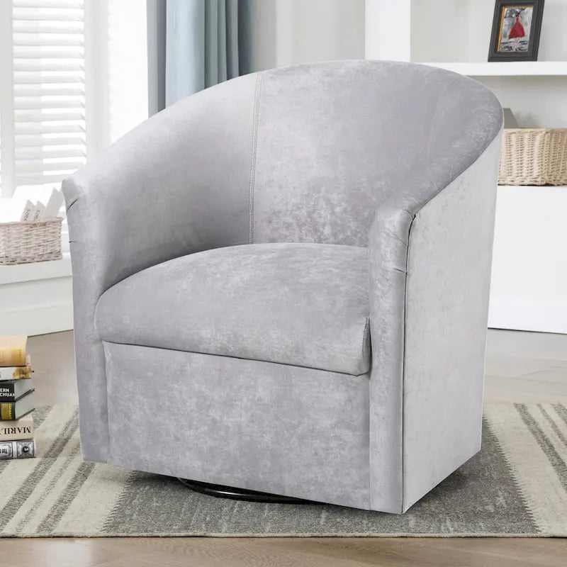 Fauteuil pivotant Ellery en microfibre moderne de Greyson Living