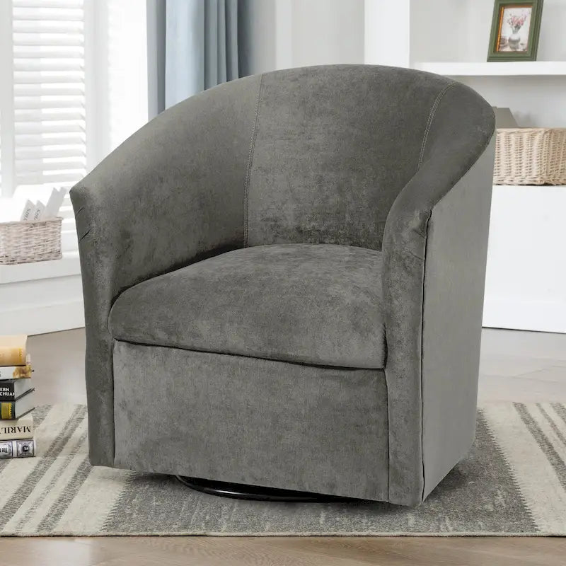 Fauteuil pivotant Ellery en microfibre moderne de Greyson Living