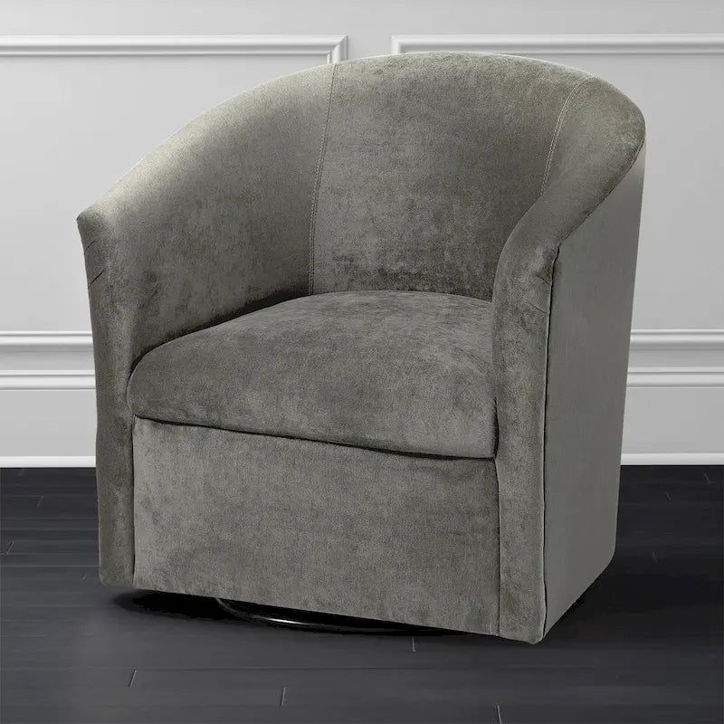 Fauteuil pivotant Ellery en microfibre moderne de Greyson Living