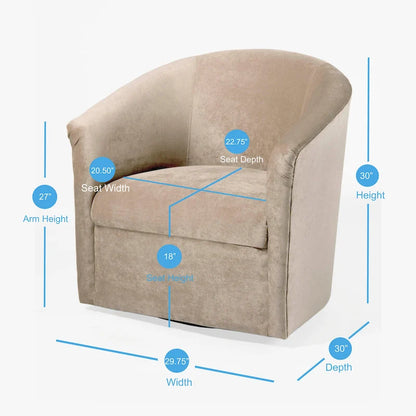 Fauteuil pivotant Ellery en microfibre moderne de Greyson Living