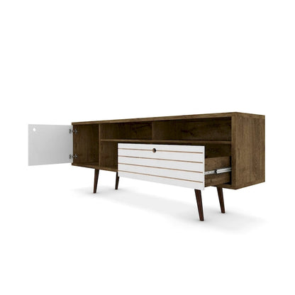 Console de meuble multimédia Manhattan Comfort Liberty 70,86 po de style moderne du milieu du siècle