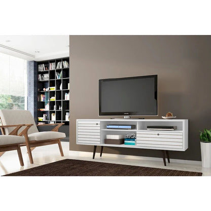 Console de meuble multimédia Manhattan Comfort Liberty 70,86 po de style moderne du milieu du siècle