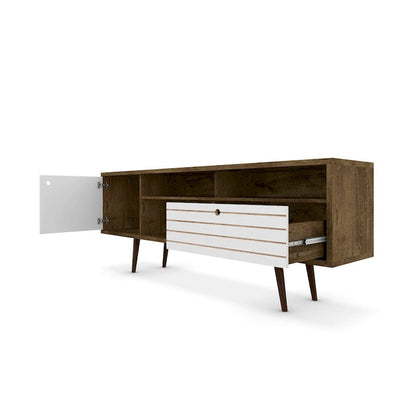 Console de meuble multimédia Manhattan Comfort Liberty 70,86 po de style moderne du milieu du siècle