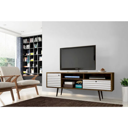 Console de meuble multimédia Manhattan Comfort Liberty 70,86 po de style moderne du milieu du siècle