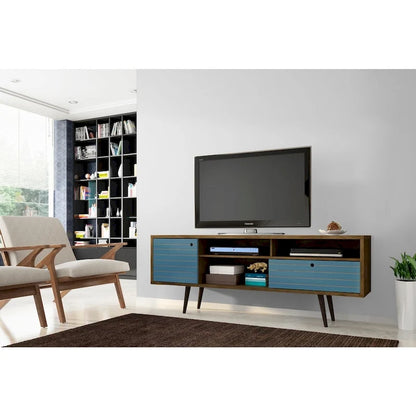 Console de meuble multimédia Manhattan Comfort Liberty 70,86 po de style moderne du milieu du siècle