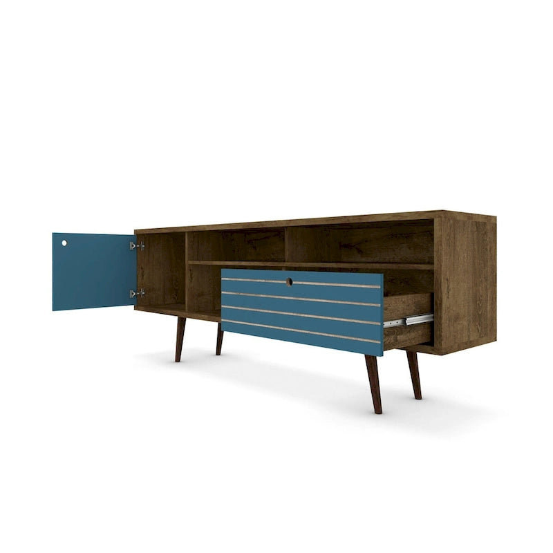 Console de meuble multimédia Manhattan Comfort Liberty 70,86 po de style moderne du milieu du siècle