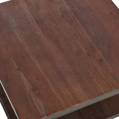 Table d'appoint avec étagère de rangement