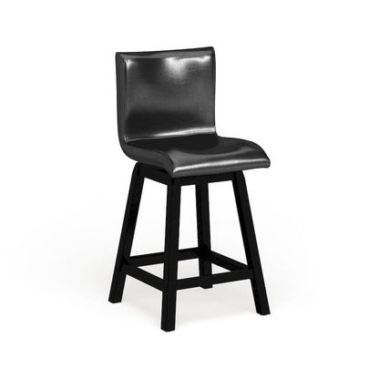Chaises de comptoir pivotantes noires contemporaines Hace (ensemble de 2) par Furniture of America