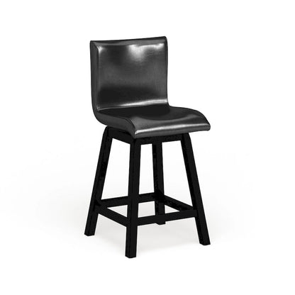 Chaises de comptoir pivotantes noires contemporaines Hace (ensemble de 2) par Furniture of America