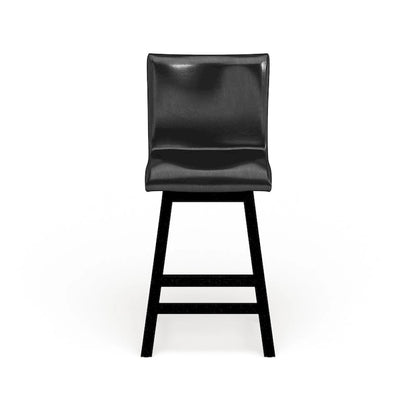 Chaises de comptoir pivotantes noires contemporaines Hace (ensemble de 2) par Furniture of America