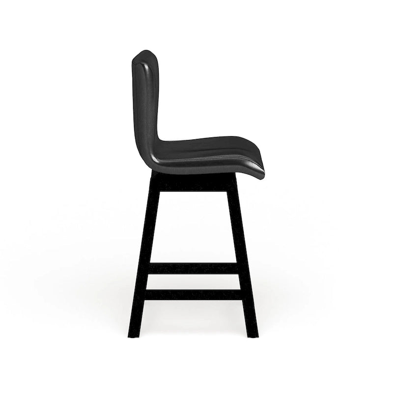 Chaises de comptoir pivotantes noires contemporaines Hace (ensemble de 2) par Furniture of America