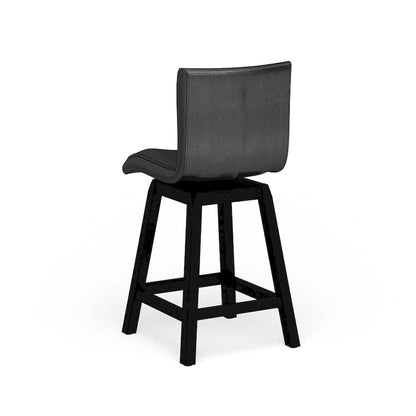 Chaises de comptoir pivotantes noires contemporaines Hace (ensemble de 2) par Furniture of America