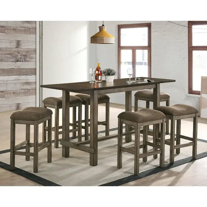 Tabourets de bar rembourrés Tozos Farmhouse en châtaignier (lot de 2) par Furniture of America