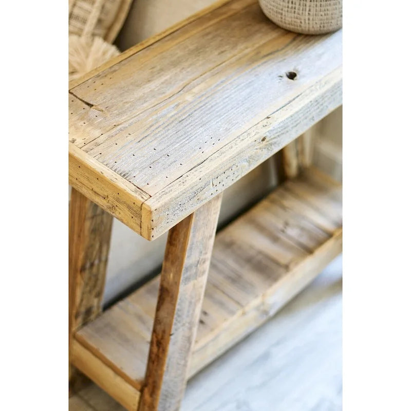 Table d'appoint Aztec en forme de A (naturelle) 26x10x23