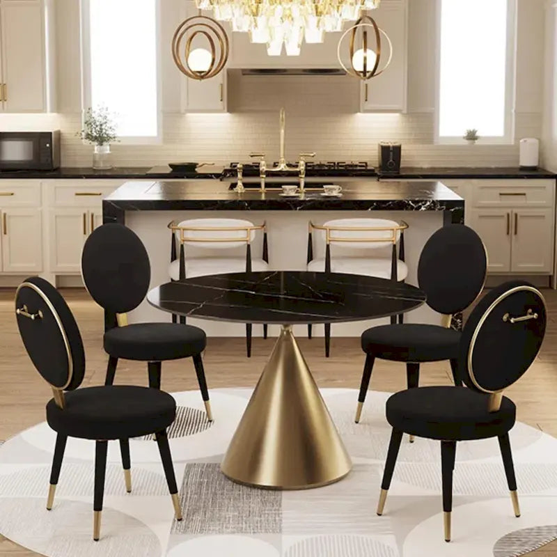 Ensemble table et chaises rondes 5 pièces Morden Fort Modern Luxury