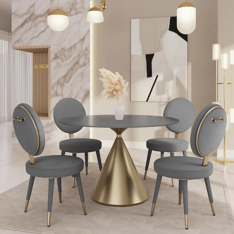 Ensemble table et chaises rondes 5 pièces Morden Fort Modern Luxury