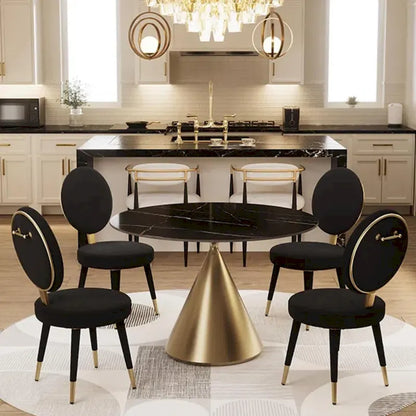 Ensemble table et chaises rondes 5 pièces Morden Fort Modern Luxury